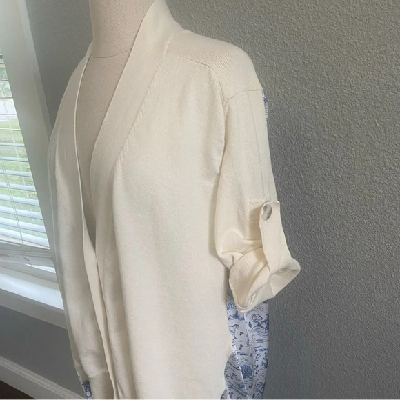 KOCH Longfellow Sweater Royal Toile Size Medium Nature Horses - Picture 5 of 9